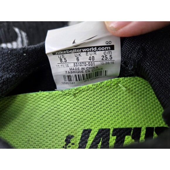 Nike Free RN Flyknit Shoes Women's 8.5 Black Running Athletic Workout Sneakers - Picture 8 of 8